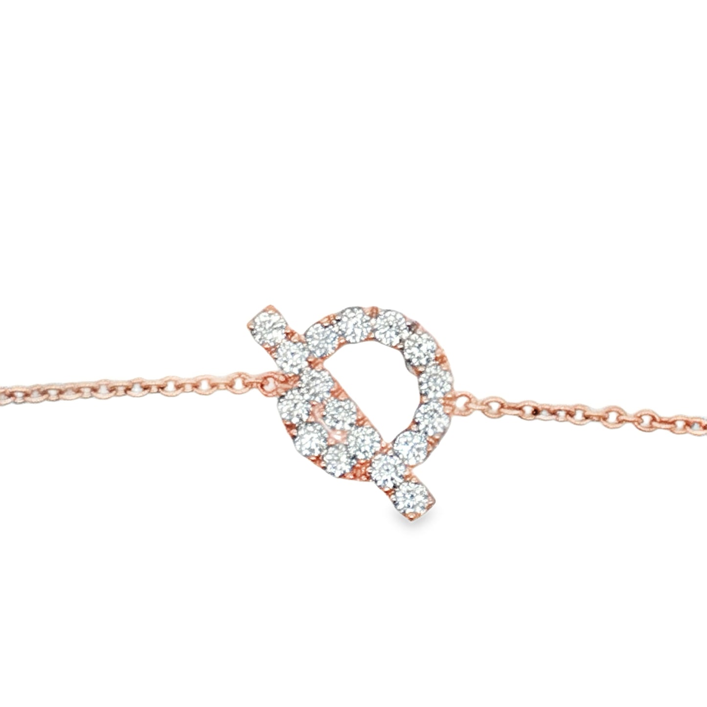 18K Gold Diamond Circle Bracelet