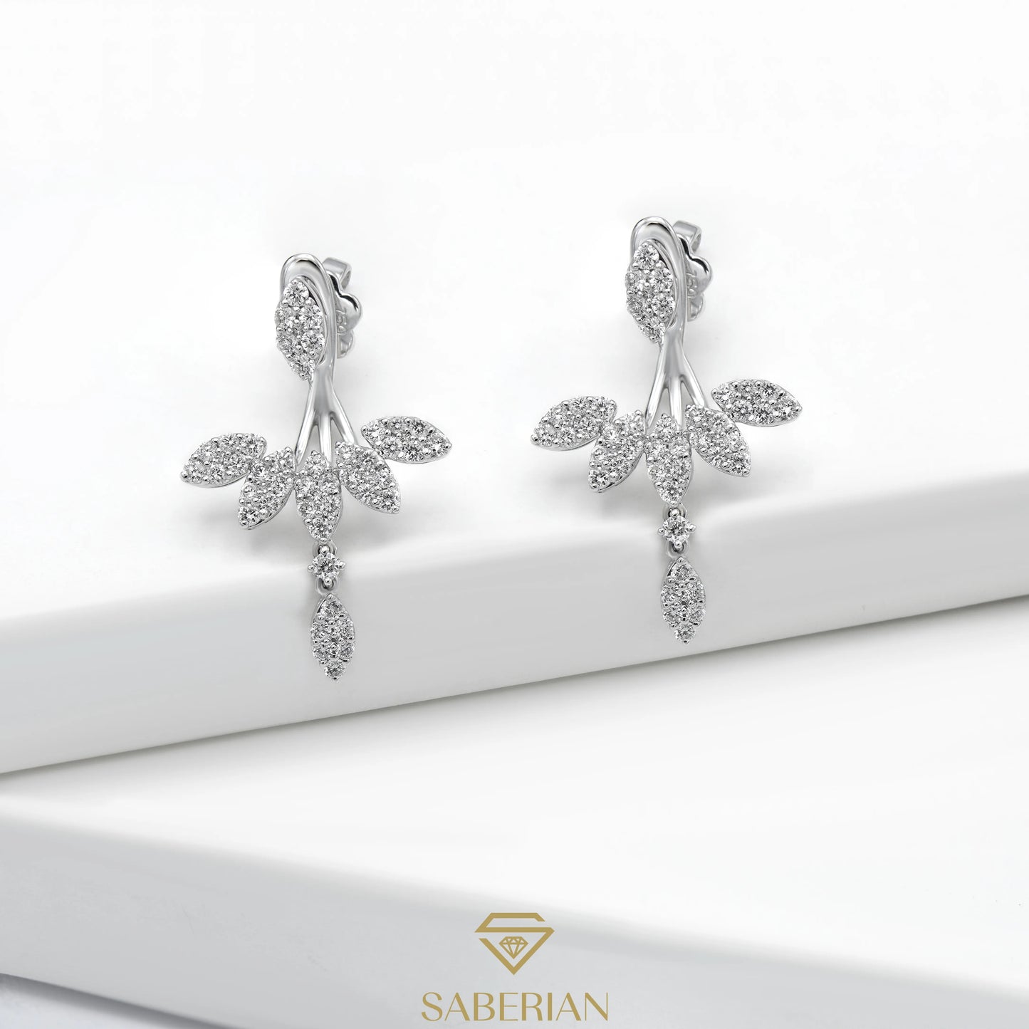 Floral Grace Diamond Earrings