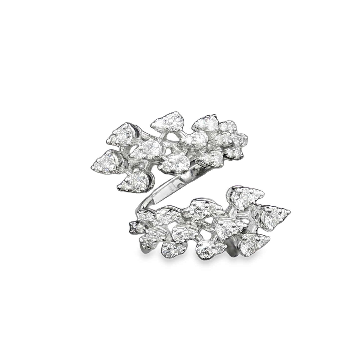 18K White Gold Open Diamond Ring – 1.03ct