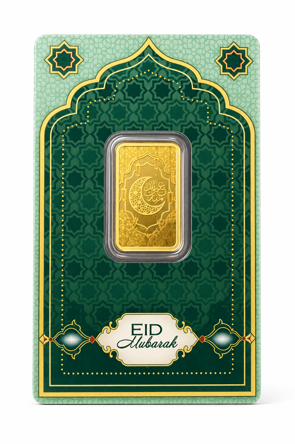 Eid Mubarak Commemorative Gold Bar – Crescent Moon Edition