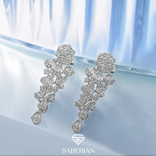 Cascade Elegance Diamond Earrings