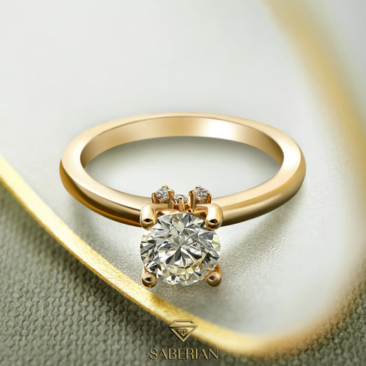 Golden Brilliance Solitaire Ring