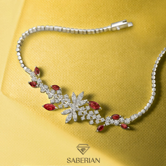 Crimson Blossom Bracelet