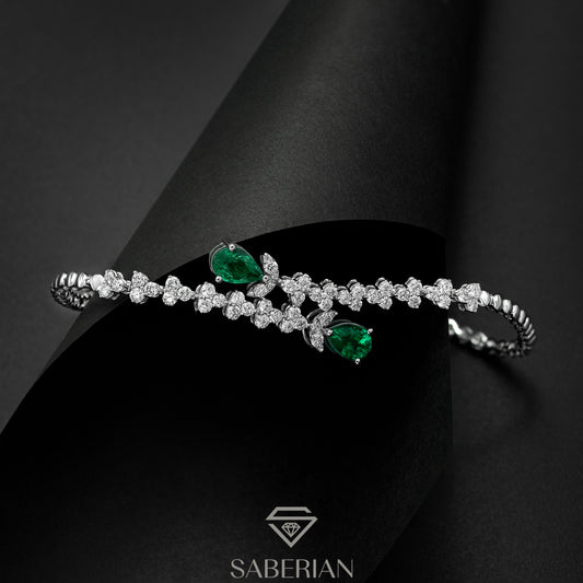 Emerald Vine Diamond Bracelet