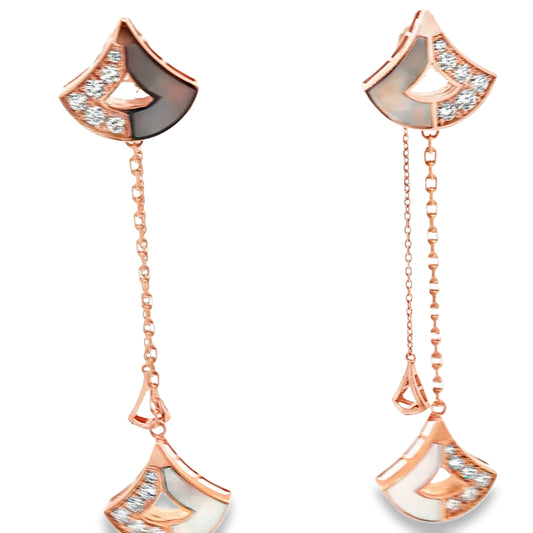 18K Rose Gold Drop Earrings – 1.16ct Diamond