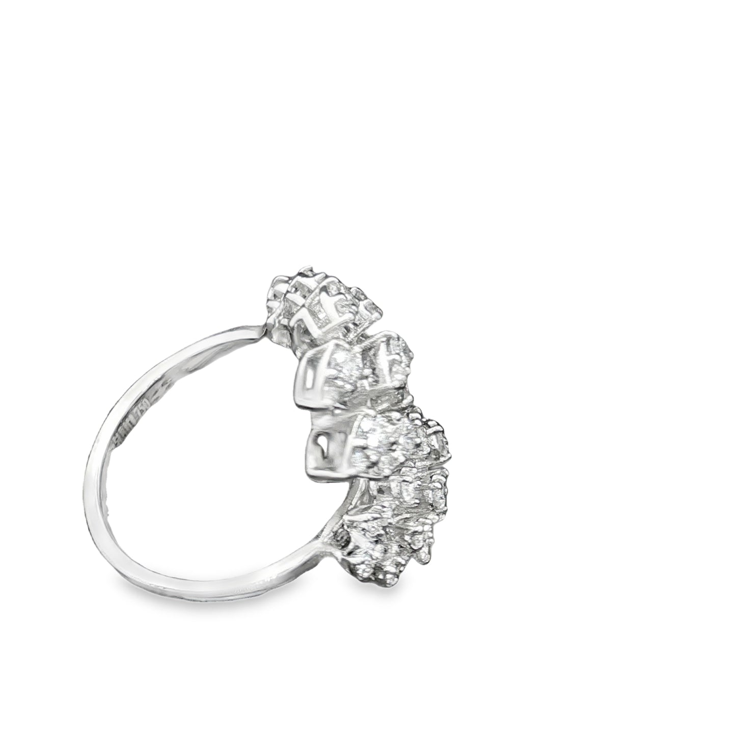 18K White Gold Open Diamond Ring – 1.03ct