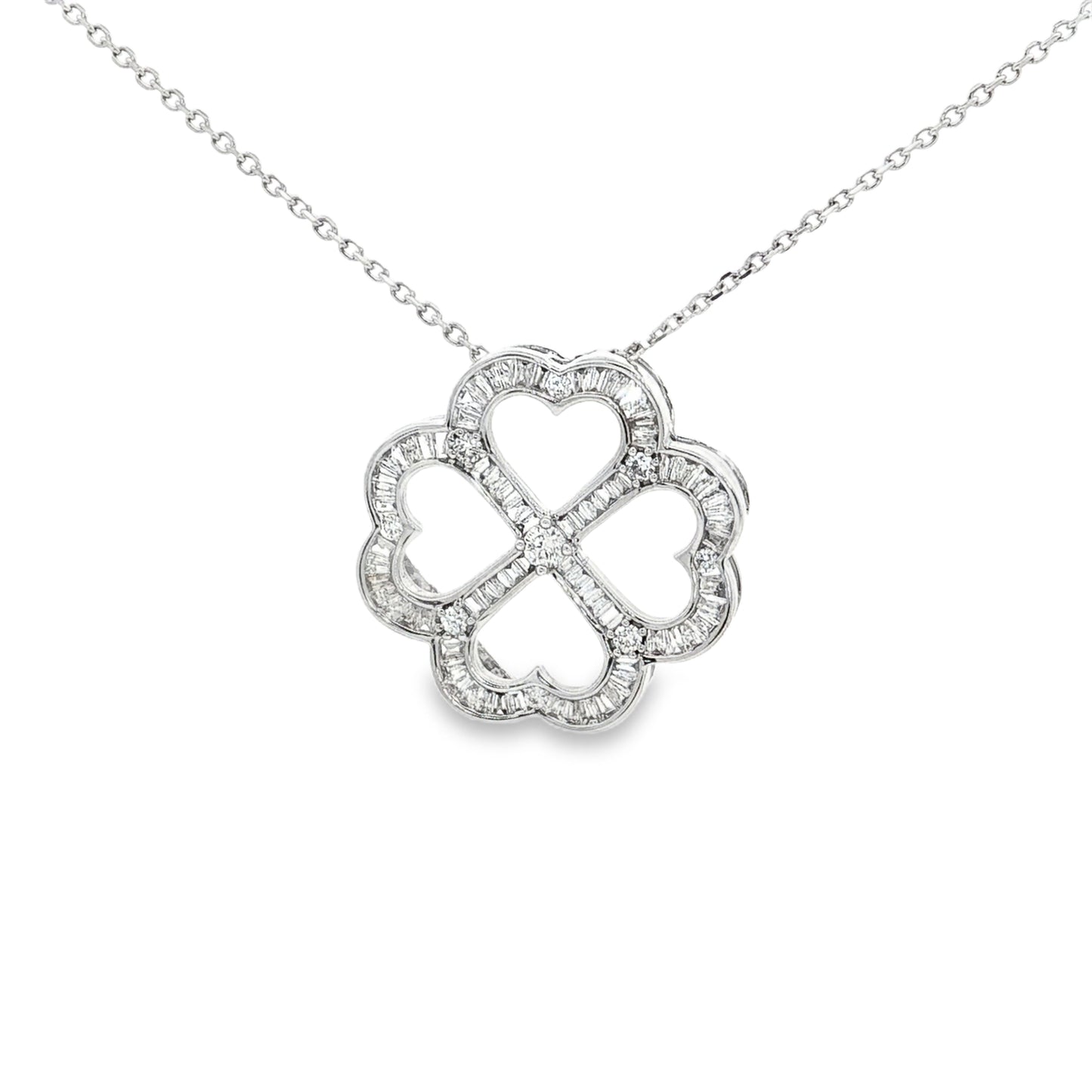 Four-Leaf Clover Diamond Pendant