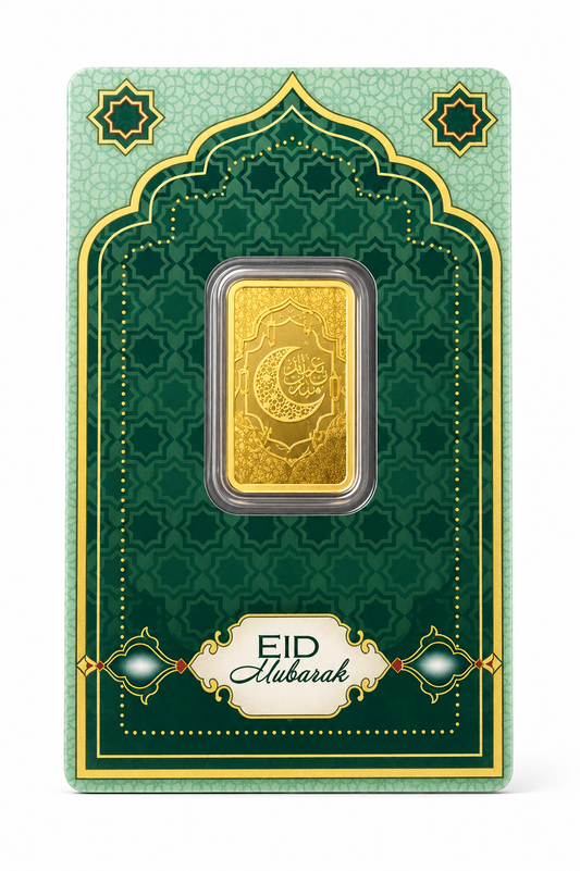 Eid Mubarak Commemorative Gold Bar – Crescent Moon Edition
