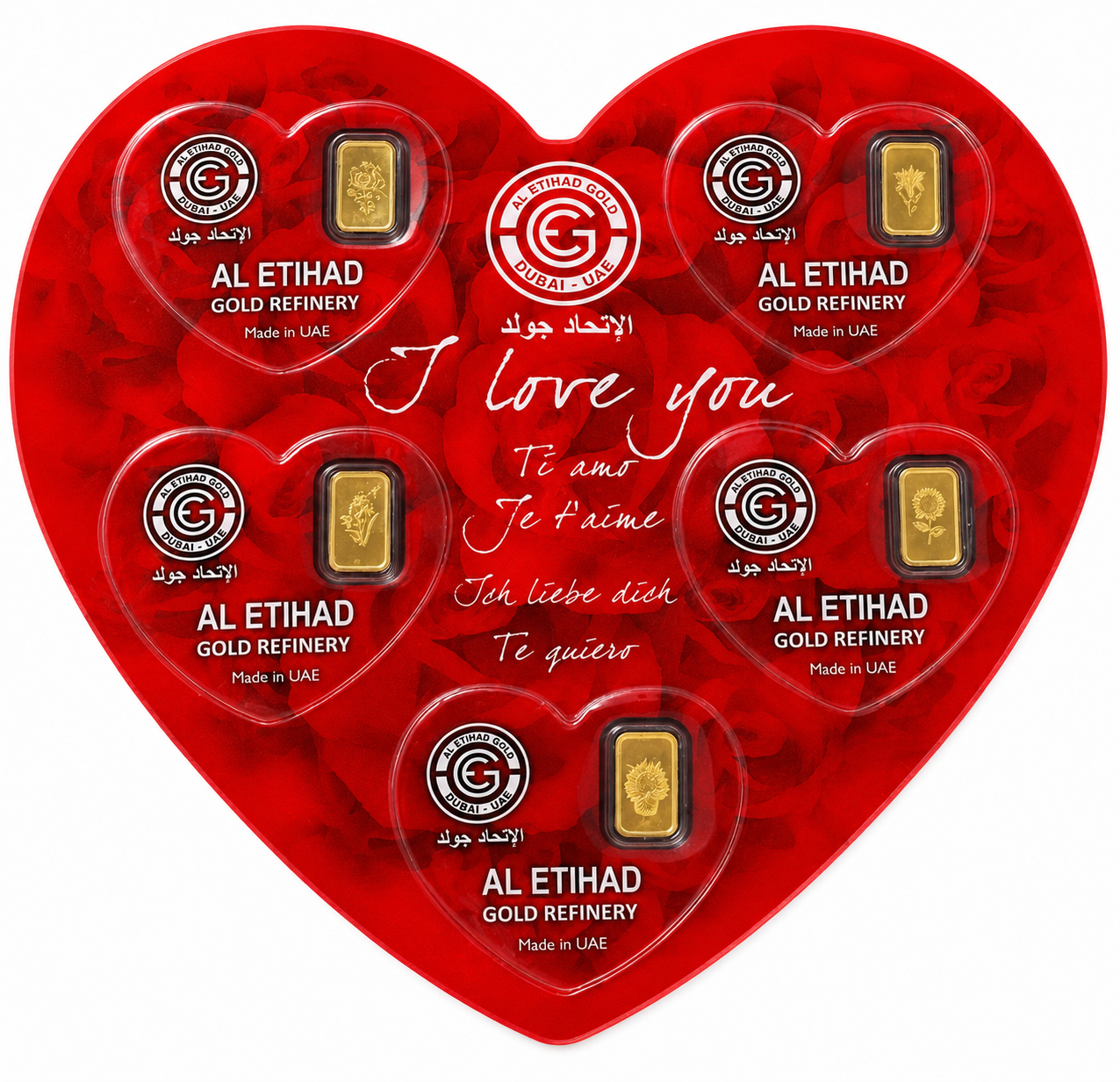 Al Etihad Gold 'I Love You' Heart Gift Set