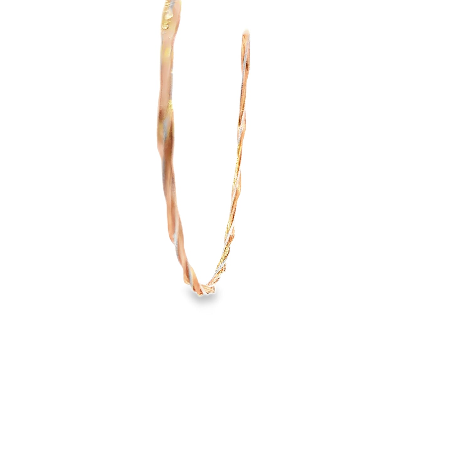 18K Tri-Color Twisted Rope Necklace