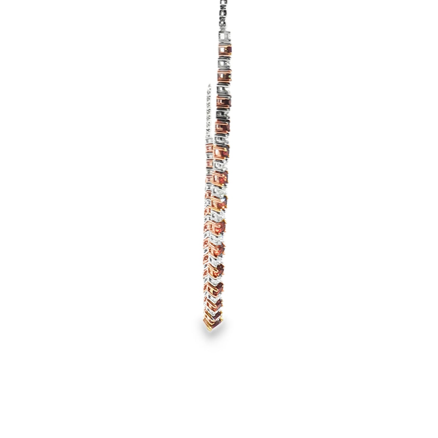 Crimson Elegance Garnet & Diamond Necklace