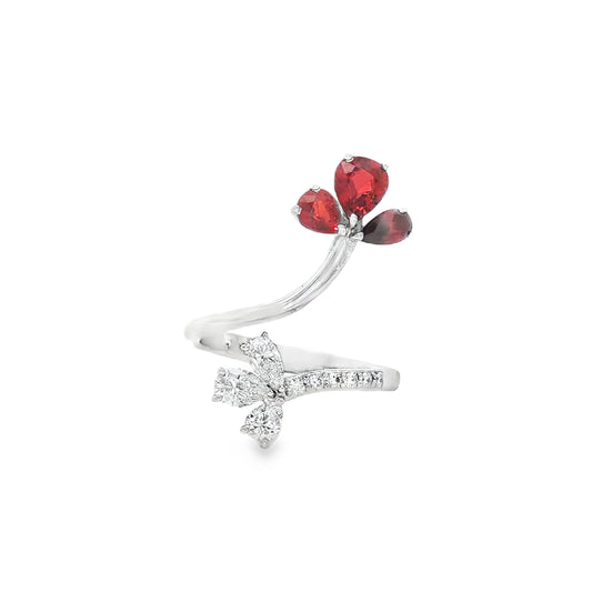Crimson Bloom Ruby Ring