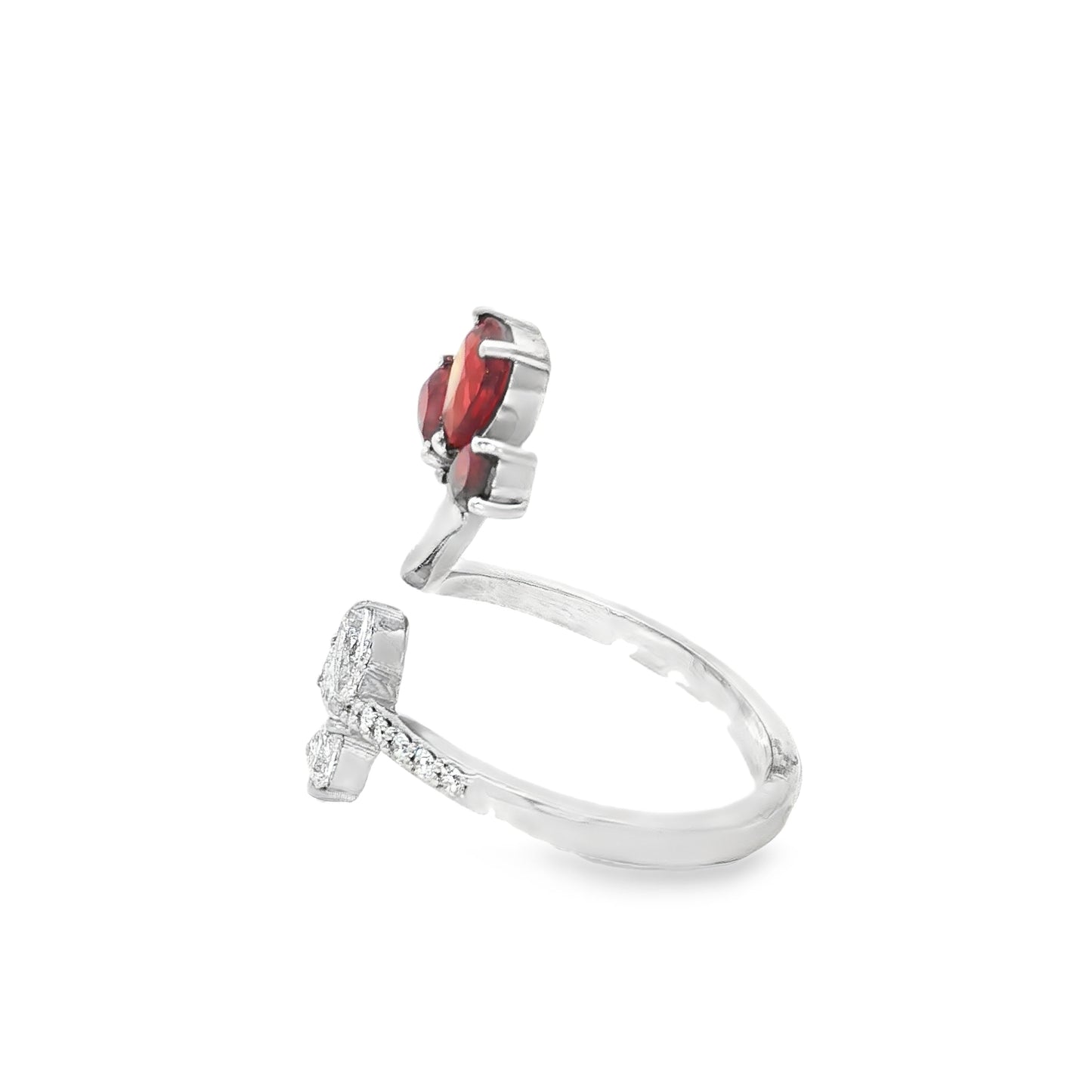 Crimson Bloom Ruby Ring