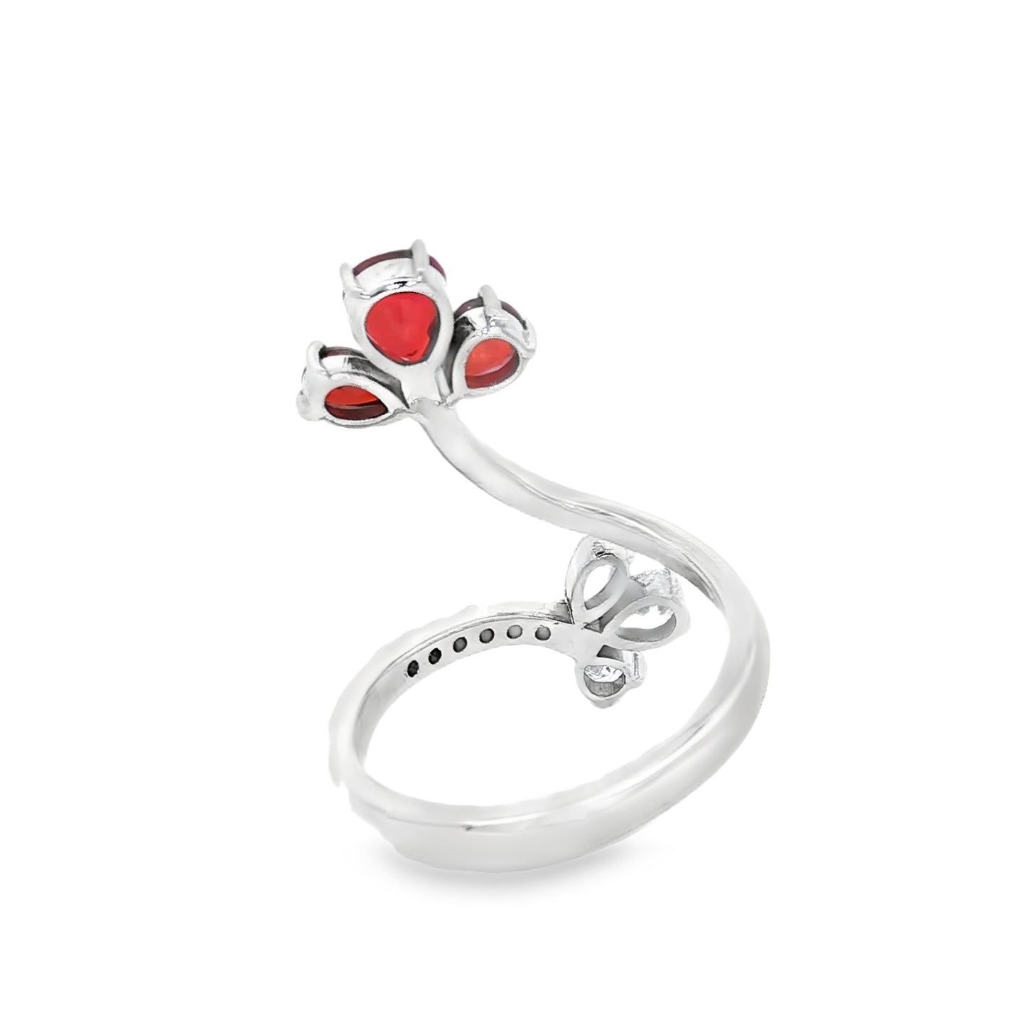 Crimson Bloom Ruby Ring