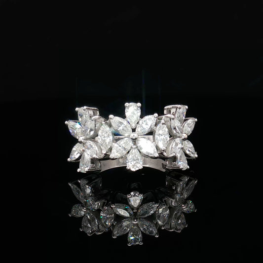 Floral Elegance Diamond Ring