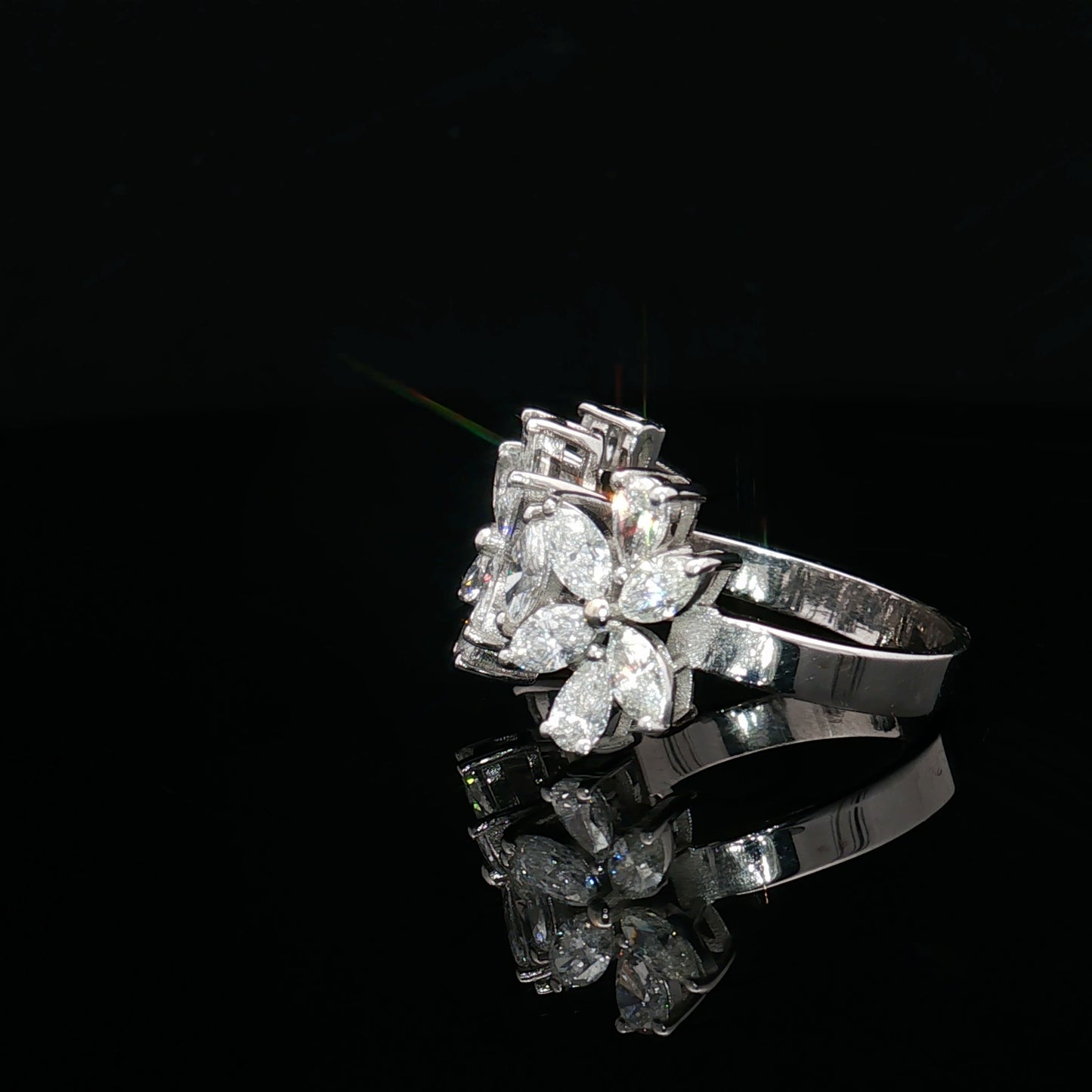 Floral Elegance Diamond Ring