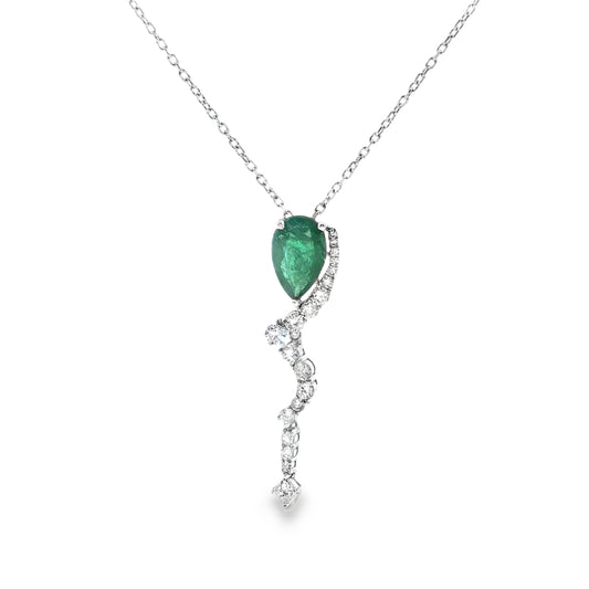 Emerald Cascade Diamond Necklace