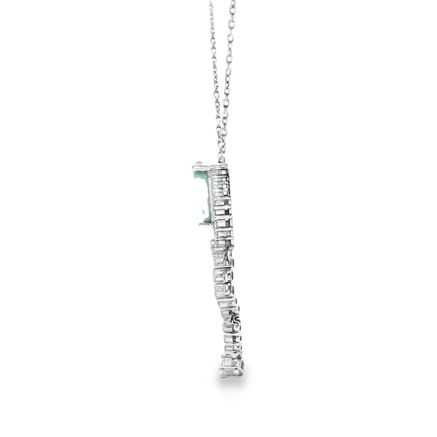 Emerald Cascade Diamond Necklace