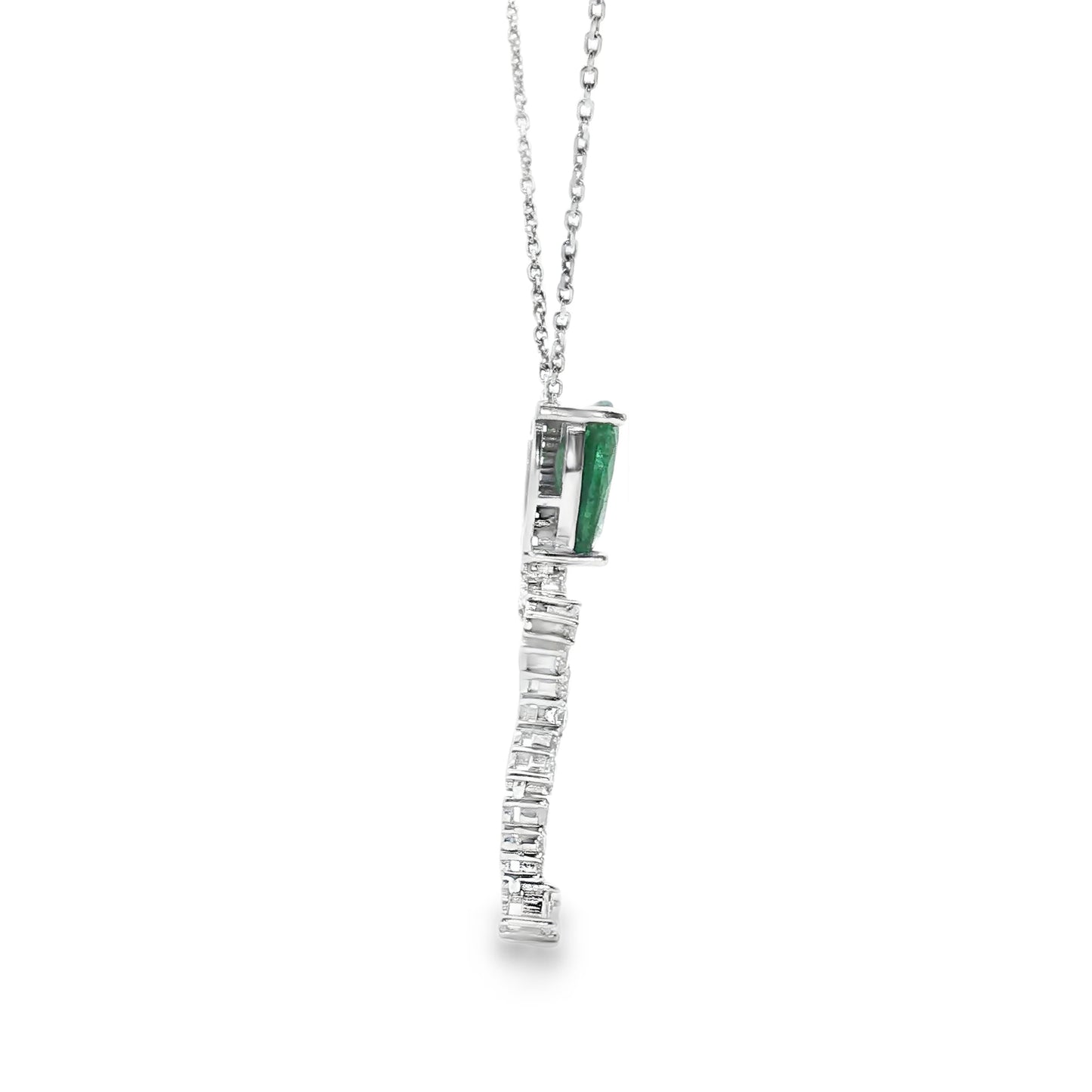 Emerald Cascade Diamond Necklace