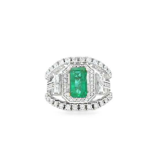 Emerald Majesty Diamond Ring