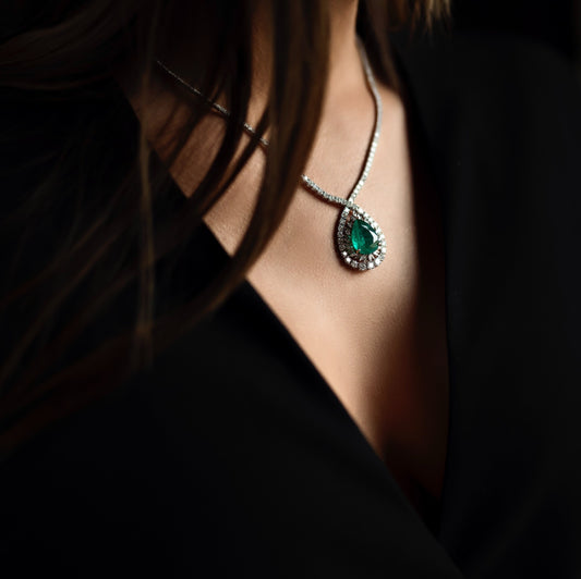 Emerald Radiance Diamond Necklace