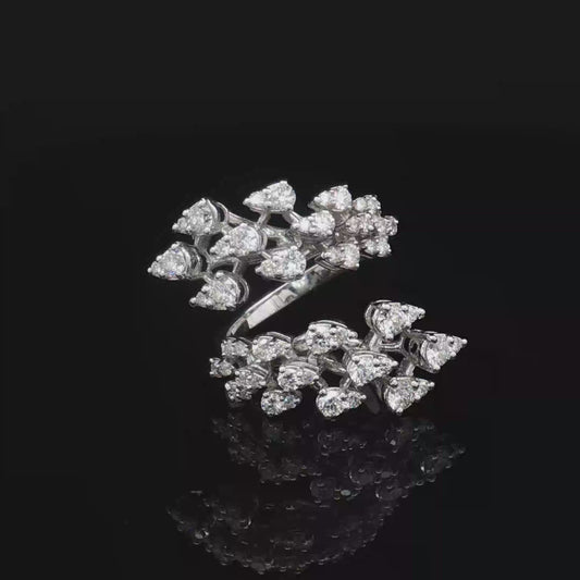 18K White Gold Open Diamond Ring – 1.03ct